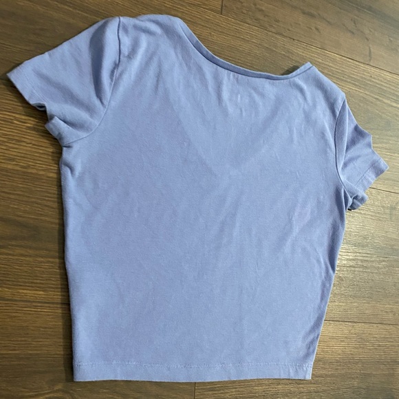Women’s Wild Fable Blue Crop Top V Neck T-shirt S - Picture 7 of 9